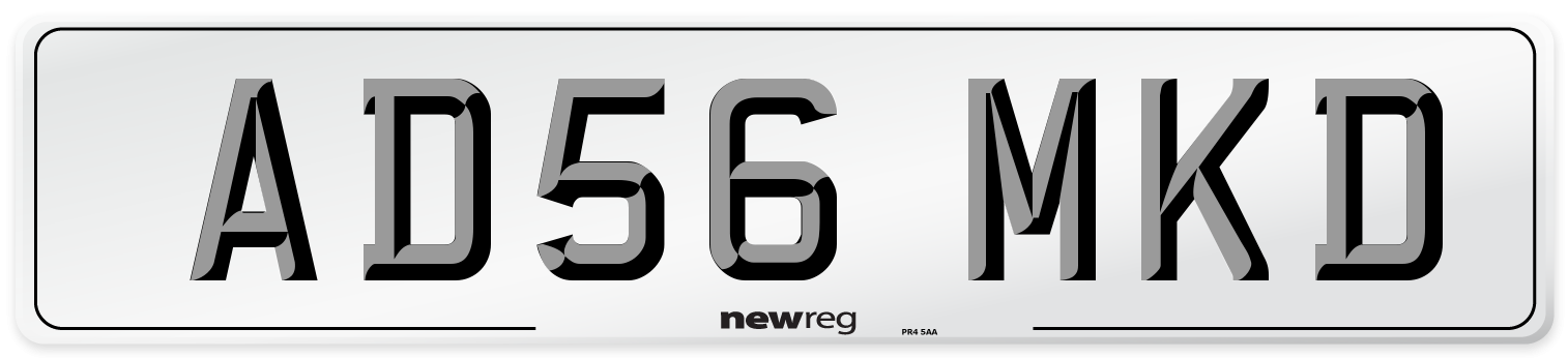 AD56 MKD Number Plate from New Reg